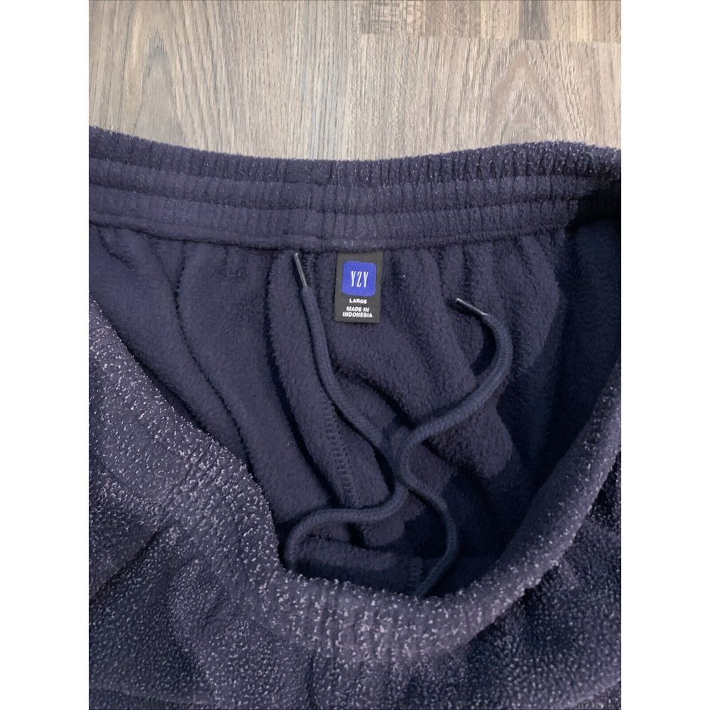 Yzy Yeezy Gap Balenciaga H10 Polar Fleece Joggers Large Navy Distressed Men NEW - Picture 7 of 11